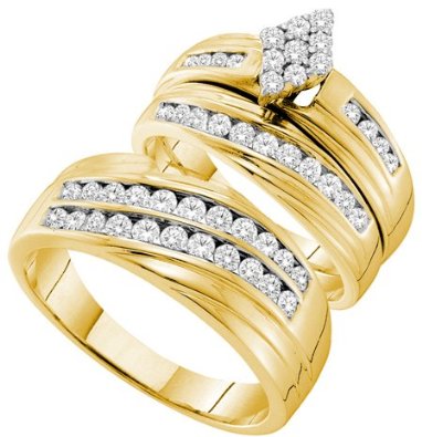 1.19CTW DIAMOND FASHION TRIO SET - 18GG16