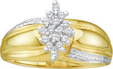 0.15CTW DIAMOND LADIES CLUSTER RING - 18GG17
