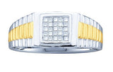 0.25CTW PRINCESS DIAMOND MENS INVISIBLE BAND - 18GG20