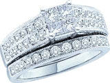 0.77ctw diamond ladies invisible bridal set - 18GG25