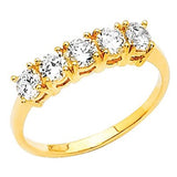 14K Yellow Gold High Polish Engagement Ring - 18GG39
