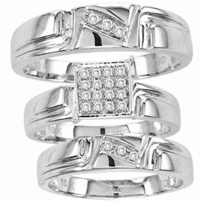 Diamond His and Hers Bridal Band Trio Set - 18GG40