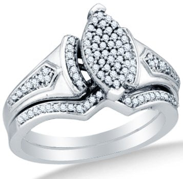 10k White OR Yellow Gold Ladies Womens Diamond Micro Pave Bridal Engagement Ring - 18GG43