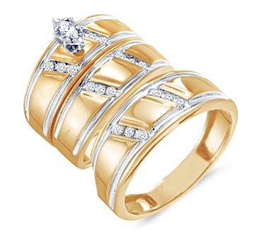 Trio Diamond Rings Set  - 18GG44