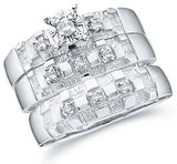 10K Yellow Gold Diamond Mens and Ladies Couple Ring Set - 18GG46