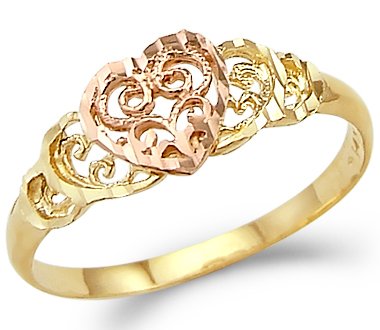 14k Yellow and Rose Gold Engagement Ring - 18GG60