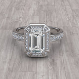 Gold Halo Engagement Ring - 18GG61