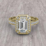 Gold Halo Engagement Ring - 18GG61