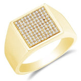 10K White Gold Diamond MENS Wedding Band - 18GG62