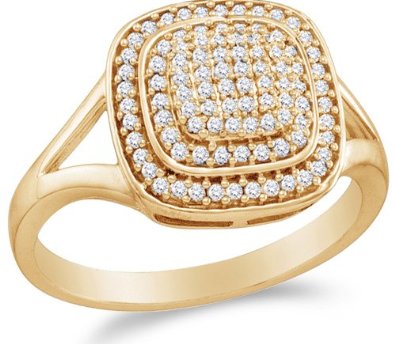 White Gold Diamond Halo Engagement Ring - 18GG65