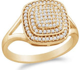White Gold Diamond Halo Engagement Ring - 18GG65