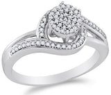 Gold Diamond Cross Over Engagement Ring - 18GG69