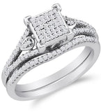 10K White Gold Diamond Ladies Bridal Set - 18GG73