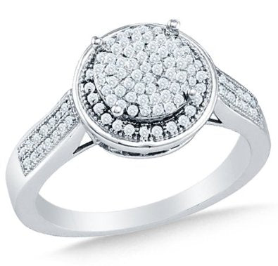 10k White OR Yellow Gold Diamond Micro Pave Ring - 18GG78