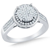 10k White OR Yellow Gold Diamond Micro Pave Ring - 18GG78