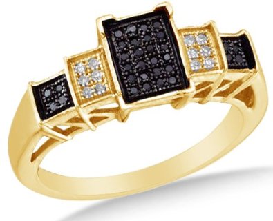 10k Yellow OR White Gold Diamond Micro Pave Ring  - 18GG79