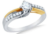 14k White OR Yellow Gold Diamond Engagement ring - 18GG81