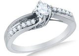 14k White OR Yellow Gold Diamond Engagement ring - 18GG81