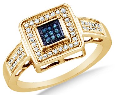 10k White OR Yellow Diamond Micro Pave Ring - 18GG85