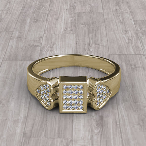 Gold Diamond Micro-Pave Ring - 18GG86