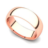 14k Rose Gold 6mm Classic Plain Band - 18GG94
