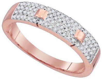 10K Rose Gold 0.25CT Diamond Band - 19GG05