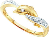 0.04ctw Diamond Dolphin Ring - 19GG18