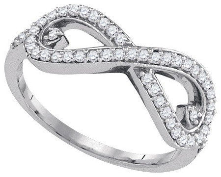 Real Diamond Infinity Knot Ring - 19GG19