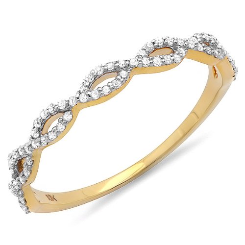 Round Diamond Ladies Swirl Anniversary Wedding Band - 19GG21