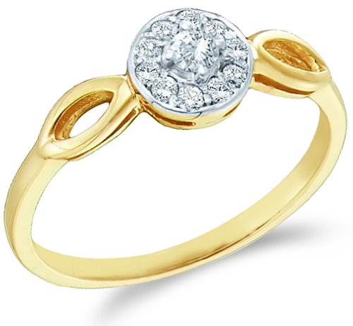 Halo Style with Side Stones Round Cut Diamond Engagement Ring - 19GG36