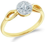 Halo Style with Side Stones Round Cut Diamond Engagement Ring - 19GG36