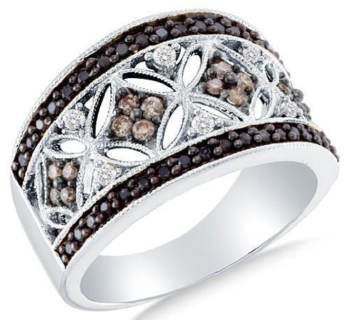 Gold Ladies Womens Diamond Wedding Ring Band - 19GG45