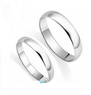 18k White Gold Wedding Band - 19GG49