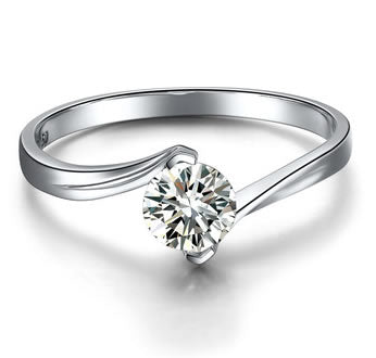 18k White Gold Engagment Ring - 19GG59