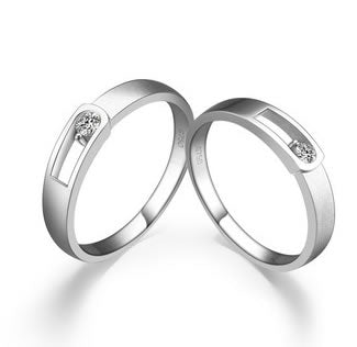 18k White Gold Wedding Band - 19GG60