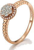 18k Rose Gold Engagement Ring - 19GG61