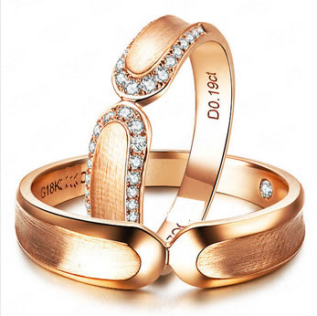 18k Rose Gold Wedding Band - 19GG68