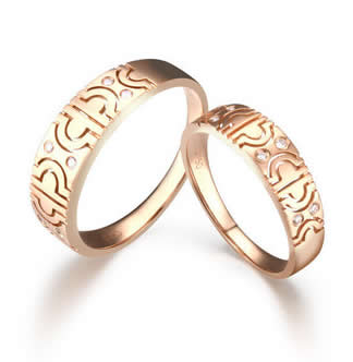 18K Gold Wedding Bands - 19GG75