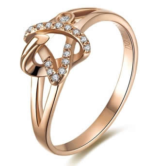 Rose Jewel Star Shape Ring  - 19GG77