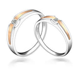2 Tone 18k Gold Couple Ring -19GG88