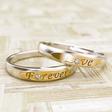 18K Gold Forever love Couple Wedding Rings - 19GG98