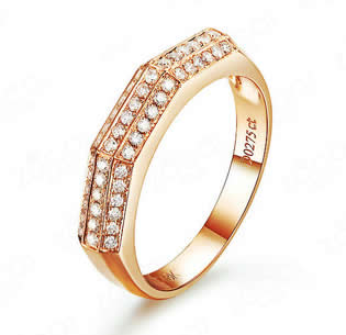 18k Rose Gold Engagement Ring - 20GG02
