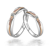 18k 2-Tone Gold Couple Rings - 20GG05