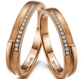 18k Rose Gold Wedding Rings - 20GG06