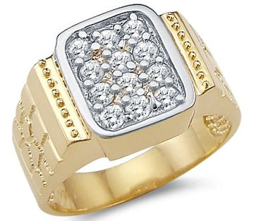 Yellow Gold Large Mens Ring - 20GG17