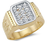 Yellow Gold Large Mens Ring - 20GG17