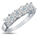 3mm Solid 14k White OR Yellow Gold Princess Cut Engagement Ring  - 20GG21