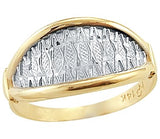 14k Yellow and White 2 Two Tone Gold Fashion Ring - 20GG29