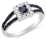 Black and White Diamond Engagement Ring OR Fashion Band - 20GG35