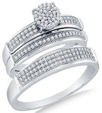 10k Yellow OR White Gold Diamond Micro Pave Couple Set - 20GG39
